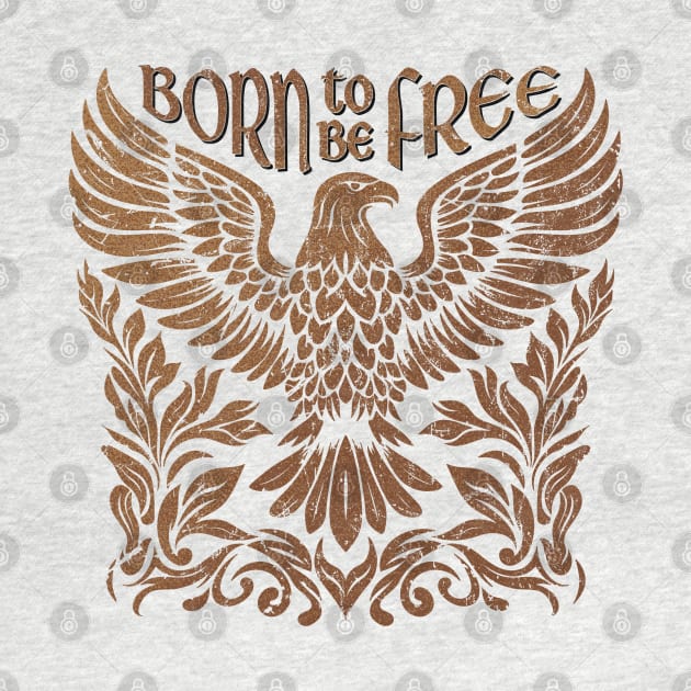 Born to be free, Flying eagle with ornaments by ilhnklv